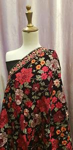 Elegant Modern Design Velvet <b>Shawl</b> <b>for</b> <b>Women</b> Embroidery Perfect <b>for</b> Winter Parties Festive Wear Durable Breathable Customizable - Product Image 6