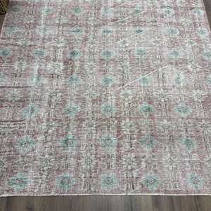Turkish Vintage Rug 6x10 ft (182x305 cm), <b>Red</b> <b>Wool</b> Rug - Product Image 2