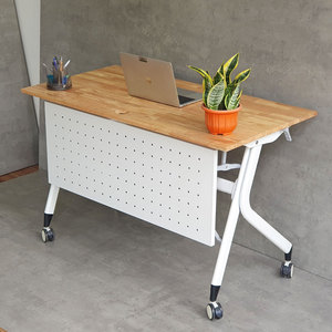 Minimilist <b>Foldable</b> Mobile <b>Office</b> <b>Desk</b> with Back Panel-HBMS001 - Product Image 3