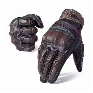 Gants de course en cuir de protection pour sports d'hiver, moto et motocross, vente flash, gants de moto à doigts complets - Product Image 1