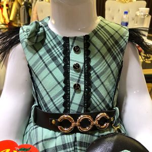 Hermosos vestidos de algodón con borde para niñas, nuevo diseño, vestidos de fiesta de satén, patrón Floral, decoración de flores para niños - Product Image 4