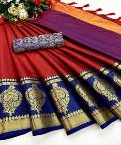 Lancement d'un nouveau Saree de créateur avec jacquard Work Prix le plus bas du marché Surat Gujarat Vêtements ethniques - Product Image 3