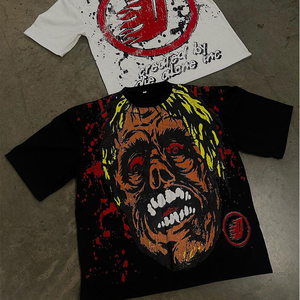 Camiseta de Hombre de Lujo, Gruesa, 100% Algodón, 350 g/m², Talla Grande, Cuello Redondo, Estilo Holgado, 100% Algodón - Product Image 3