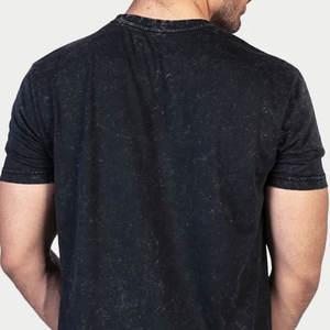 Camiseta de hombre más vendida Color sólido Diseño de lavado ácido liso Nueva versión de alta calidad - Product Image 6