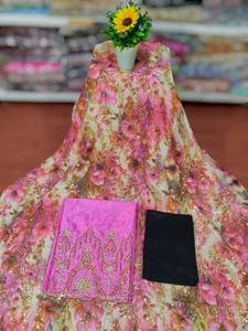 Robe de soirée élégante pour femmes, dernière robe de luxe Fransawi Dirac en jacquard uni à fleurs et à perles, tenue de mariage pour le Nouvel An - Product Image 5