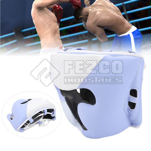 High Quality Leather MMA Boxing <b>Head</b> Guard with Custom Logo Design Breathable Sport Training Equipment - Product Image 6