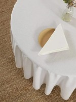 Nappe ronde en coton de haute qualité en gros pour la maison hôtel restaurants et café couverture de décoration de table faite à la main décoration de table blanche