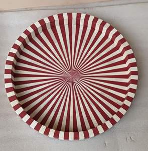 BANDEJA CON INCRUSTACIONES HECHO A MANO BANDEJA PARA SERVIR INCLINACIÓN DE HUESO DE LUJO Ramadán Desayuno Comida Fruta Café Té Bandeja decorativa - Product Image 2