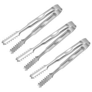 Stainless Steel Bar <b>Ice</b> <b>Tongs</b> Ergonomic Grip Non Slip Teeth Elegant Design For Cocktails Home Bar And Professional Use - Product Image 6
