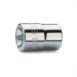 Chrome-Plated 3/8\" Female Square Drive <b>Socket</b> Wrenches for Torx Profile Screws - Product Image 2