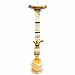 Chicha de luxe en marbre, haute et fine, avec finition laquée, type droit, ensemble complet d'accessoires - Product Image 1