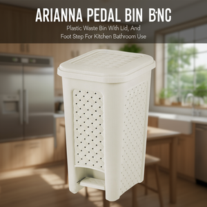 Arianna Pedal <b>Bin</b> 8L Plastic Waste <b>Bin</b> <b>With</b> <b>Lid</b> And Foot Step For Kitchen Bathroom Use - Product Image 3
