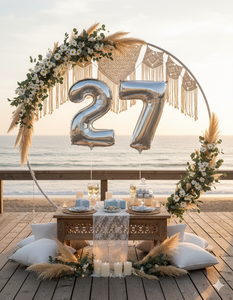 Globo de Helio con Número 8 en Papel Plateado con Letras Gruesas para Decoraciones de Cumpleaños, Graduación, Regreso a Clases, Halloween - Fiesta de Amor - Product Image 3