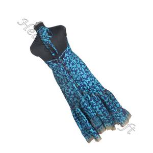 SD005 Saree / Sari / Shari indien et pakistanais vêtements de l'Inde Hippy Boho indien longue Floral Vintage soie Sari imprimé robe - Product Image 4