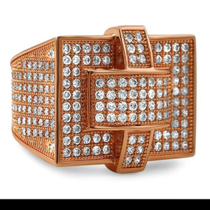 แหวนทอง14K พร้อมแหวนเพชรโมอิสซานไลต์ประดับเพชรแหวนหมั้นแหวนแต่งงานดีไซน์แบบฮิปฮอป - Product Image 3