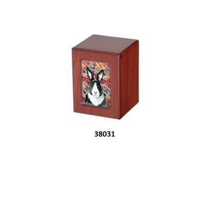 Urna para adultos de cremación con marco de fotos de madera maciza marrón de gran venta para cenizas humanas con bolsa de terciopelo gratis - Product Image 2