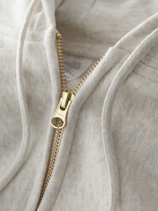 Sweat à capuche zippé en coton de haute qualité Sweats à capuche épais et surdimensionnés à double fermeture éclair pour hommes - Product Image 3