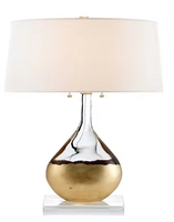Lampe de table moderne en verre transparent LED, base E26, PineCraft International, design personnalisé de haute qualité, utilisation hôtelière, électrique AC 220V