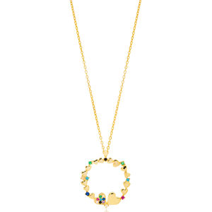 Colgante redondo de Plata de Ley 925 con forma de corazón, joyería hecha a mano - Product Image 6