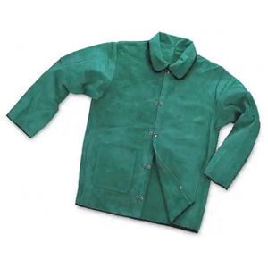 Chaqueta de soldadura, abrigo de soldadura de cuero, resistente al calor, ropa de protección, chaqueta de soldadura, ropa de trabajo de cuero ignífugo para uso industrial - Product Image 2
