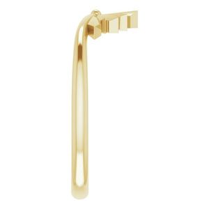 Stuller Star <b>Ring</b> 52004:102P Fashionable Geometric Cut 14KY <b>Titanium</b> <b>Ring</b> with 18K Gold Plating Orthodox Gift for Kids Children - Product Image 4