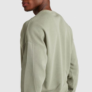 Sudadera ligera y sostenible para hombre con logotipo personalizado, conjunto de chándal de otoño con cuello redondo, traje para correr y correr - Product Image 5