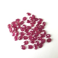 Vivaaz Gems Pierres précieuses naturelles rubis rouge ovales 4x6mm, facettées, calibrées, chauffées, de Birmanie, certifiées par une tierce partie, pour la fabrication de bijoux