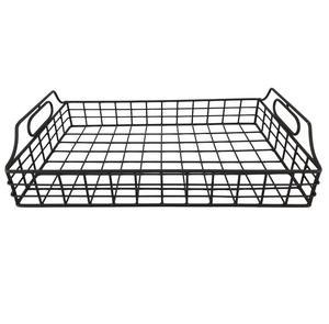 Vente en gros de paniers rectangulaires en métal tendance de haute qualité au design simple pour le stockage de fruits faits à la main personnalisés - Product Image 1