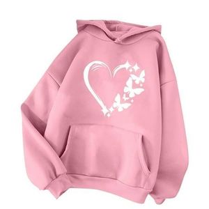 Suéter Informal con Capucha de Punto para Mujer, Estilo Urbano Moderno, Estampado Bordado de Invierno, Estilo Hip Hop, de Algodón y Elastano - Product Image 1