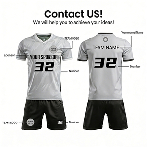 เสื้อฟุตบอลสั่งทำขายดีที่สุด ผ้าโพลีเอสเตอร์ 100% ระบายเหงื่อ แห้งเร็ว ระบายอากาศได้ดี พิมพ์ลาย สำหรับฤดูร้อน ขายส่ง - Product Image 2