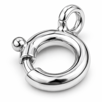 Fermoir rond à ressort plaqué argent 925, anti-ternissement, sans nickel, pour la fabrication de bijoux DIY, vente en gros, fournisseur OEM
