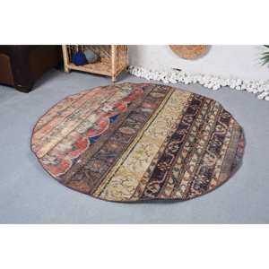 Alfombra turca Vintage bohemio Beige clásico área grande 4,7 'X 4,7 'clásico rectángulo abstracto Patchwork lana látex habitación alfombra - Product Image 2