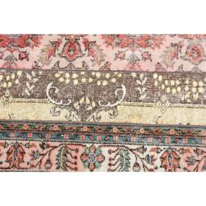 Alfombra de área grande turca Vintage, estilo clásico Beige, respaldo de látex de lana de 28x65 pies, patrón abstracto para pasillo rectangular para adolescentes - Product Image 5