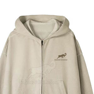 Sudadera con Capucha y Cremallera para Hombre al por Mayor, Sudadera Informal de Color Sólido, Transpirable, con Logotipo y Diseño Personalizados - Product Image 6