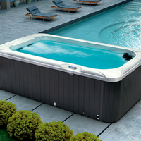 Récipient Compact en Acrylique de 4 Mètres de Piscine Unique Sans Fin Spa de Natation Piscine Extérieure Intérieure