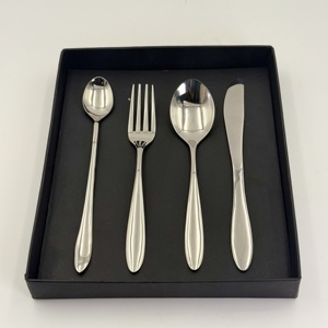 Luxurious <b>Cutlery</b> <b>Set</b> Stainless Steel Silver-plated Knife Fork Spoon with Elegant Handles Perfect <b>Portability</b> for Dining - Product Image 5