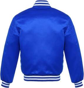 Chaqueta informal de béisbol de satén de talla grande para hombre, chaqueta bomber de poliéster de invierno con letras bordadas personalizadas para primavera - Product Image 2