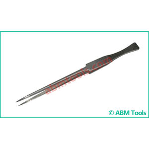 Pince à épiler utilitaire ABM en forme de V, à pointe dentée, en acier inoxydable, poignées en plastique, résistante à la chaleur et à la corrosion, garantie 1 an pour le bricolage - Product Image 1