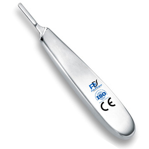 100% poignée de Scalpel en acier inoxydable de haute qualité couleur unie Source d'alimentation manuelle prix raisonnable poignée de Scalpel à vendre - Product Image 1