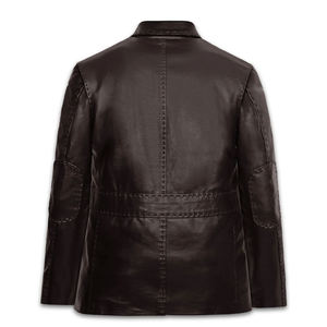 Veste en cuir pour homme, veste de motard en cuir ajustée pour homme, manteau, dernière mode, veste en cuir d'hiver pour moto avec poches supplémentaires - Product Image 2