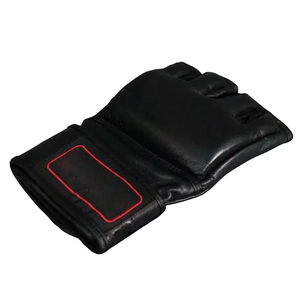 Guantes de Entrenamiento de Medio Dedo de Cuero con Soporte de Velcro para la Muñeca para Artes Marciales para Adultos - Product Image 2