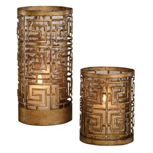 Support votif en fer durable avec design floral découpé au laser résistant aux intempéries, idéal pour l'extérieur, le jardin ou le patio - Product Image 3
