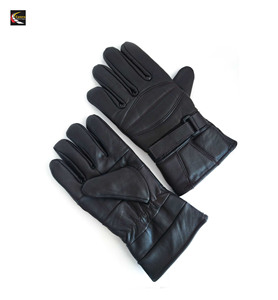 Guantes de Invierno de Piel de Oveja para Hombre, de Cuero Puro, Negros, a la Moda, Nuevo Modelo OEM, Más Vendidos - Product Image 2
