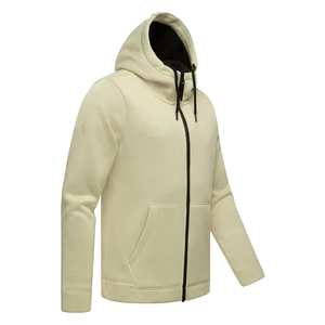 Fabricant de vêtements en gros, sweat-shirt à capuche vintage noir, sweat-shirt à fermeture éclair intégrale personnalisé, sweat-shirt basique en coton mélangé pour homme - Product Image 5