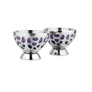 Modern Latest Design Stainless Steel Serving Dessert Ice Cream Cups Mini Glasses Round Footed Ice Cream Cups - Product Image 4