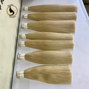 Extensions de cheveux lisses, de couleur Blonde, à cuticules, naturelles, vierges crus, meilleure qualité, vente en gros, - Product Image 5