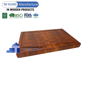 Planches à découper en bois de teck naturel les plus vendues Blocs à découper en bois pour ustensiles de cuisine Vente en gros du Vietnam - Product Image 2