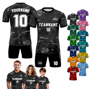 Uniformes d'équipe de maillot de football pour hommes 100% poly personnalisés avec logo nominatif Service OEM pour hommes femmes jeunes enfants coupe automatisée - Product Image 2