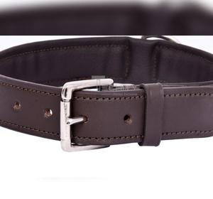 Collar de perro de cuero de alta calidad Diseño de lujo cómodo ajustable con collar de mascota Premium de cubierta plateada - Product Image 2