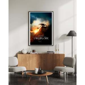 วิธีการฝึกมังกรของคุณ โปสเตอร์หลักจากภาพยนตร์แอนิเมชั่น ดีไซน์ทันสมัยสำหรับติดผนัง - Product Image 3